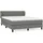 vidaXL Boxspringbett mit Matratze Dunkelgrau 140x200 cm Stoff