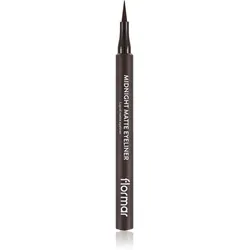 flormar Midnight Matte Eyeliner Eyeliner im Filzstift mit Matt-Effekt Farbton 02 Brown 1 ml
