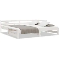 vidaXL Ausziehbares Tagesbett 80 x 200 cm weiß