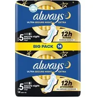 Always Binden Ultra Secure Night Extra mit Flügeln 14 St.