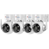 Ctronics Überwachungskamera Aussen WLAN, IP Kamera Outdoor mit 350°/90° Schwenkbar, Personenerkennung, Automatische Verfolgung, Farbige Nachtsicht, 2-Wege Audio, 3 Installationsmethode, IP66 (4)