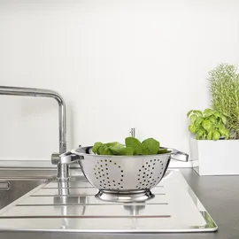 Relaxdays Sieb Set 3 x Nudelsieb Ø 15 cm, 20 cm & 25 cm Edelstahl Silber