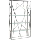 Beliani Hoxie Regal 100 x 30 x 175 cm Silber