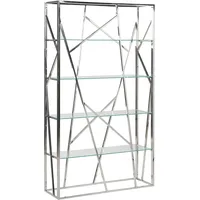 Beliani Hoxie Regal 100 x 30 x 175 cm Silber