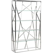 Beliani Hoxie Regal 100 x 30 x 175 cm Silber