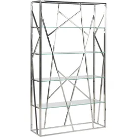Beliani Hoxie Regal 100 x 30 x 175 cm Silber