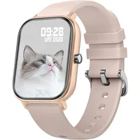 Smartwatch Damen, 1.4 Zoll Touch-Farbdisplay mit personalisiertem Bildschirm Fitnessuhr Blutdruck Herzfrequenz Schlaftracker fue Android IOS