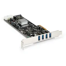Startech StarTech.com 4 Port USB 3.0 PCIe Karte mit 4 dedizierten 5 Gbit/s Kanälen (USB 3.1 Gen 1) - UASP - SATA / LP4 Power - PCI Express Adapter Karte (PEXUSB3S44V)