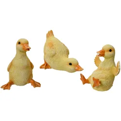 Decoris 1 Dekofigur Entenküken 13,5cm Keramik Entchen Keramikfigur Entenbaby Frühlingsdeko Gartendeko Osterdeko Osterschmuck Tierfigur Deko