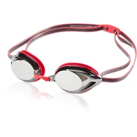 Speedo Vanquisher 2.0 Mirrored Anti-Fog Swim Swimming Competition Goggle, Red