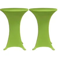 VidaXL Stretch Tischhusse 2 Stk 60 cm Grün