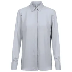 Greiff  Bluse Chiffon mit verdeckter Knopfleiste in Grau, Gr. 32