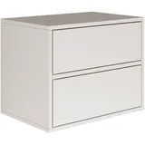 Selsey Framme – Nachttisch Hängend mit 2 Schubladen, Weiß, 50 cm - Selsey