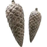 Boltze Deko-Aufsteller Tannenzapfen 11 cm/15 cm braun