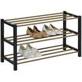 Idimex Schuhregal, Schwarz, Metall, Mode, 80x45x29 cm, Garderobe, Schuhaufbewahrung, Schuhregale