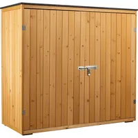 Wiltec Gartenhaus mit Doppeltür 136 x 58 x 127 cm Naturfarbe Holz