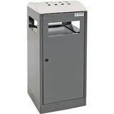 Kaiser + Kraft kaiserkraft | Abfallsammler mit Ascher, Volumen 40 l, anthrazitgrau,
