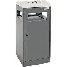 Kaiser + Kraft kaiserkraft | Abfallsammler mit Ascher, Volumen 40 l, anthrazitgrau,