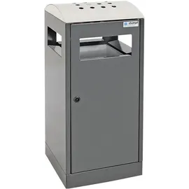 Kaiser + Kraft kaiserkraft | Abfallsammler mit Ascher, Volumen 40 l, anthrazitgrau,