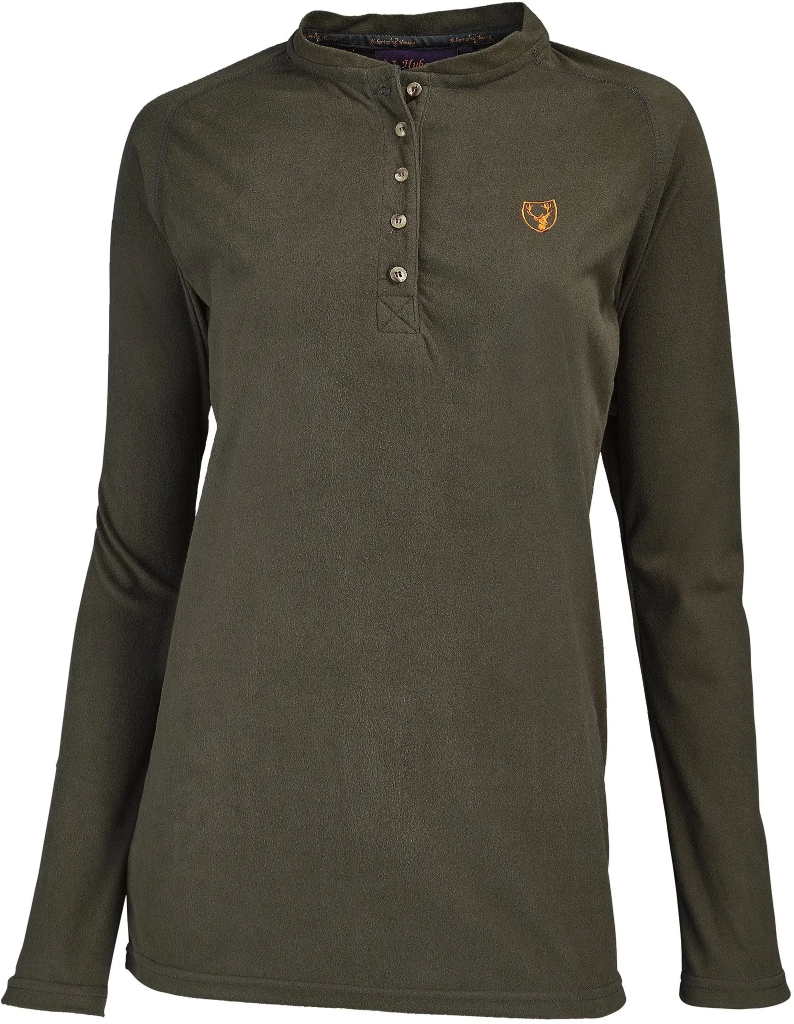 Hubertus Funktionsshirt mit Knopfleiste, oliv, XL