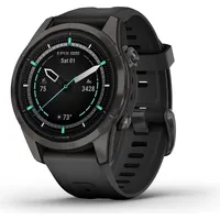 Garmin Epix Pro (Gen 2) Sapphire 42 mm schwarz/carbongrau Titan mit Silikonarmband