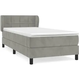 vidaXL Boxspringbett 80 x 200 cm Hellgrau