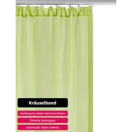 OTTO home Gardine OTTO HOME "XANA" Gr. 1, grün, B:145cm H:145cm, Voile, Polyester, Gardinen, Gardine, Bestseller, einfarbig, 1 bzw. 2 Schals, pflegeleicht, Beststeller