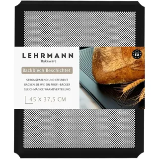 LEHRMANN Lochblech perforiert 45 x 37,5 cm mit Antihaftbeschichtung Backblech Blech gelocht Pizzablech Kompartibel/Ersatz für Backofen WHIRLPOOL MIELE SIEMENS