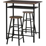 Homcom Bartisch Set 80 x 50 x 90 cm Schwarz