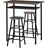 Homcom Bartisch Set 80 x 50 x 90 cm Schwarz