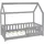 ML-Design Kinderbett Hausbett 70 x 140 cm Kiefer grau