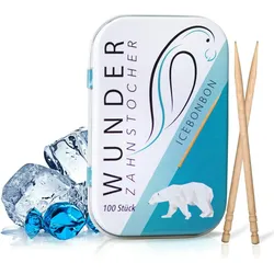 Wunder Zahnstocher Icebonbon Dose - Display - Inhalt 20 Stück Edle Metalldose - Lifestyle
