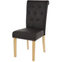 Mendler 2er-Set Esszimmerstuhl Chesterfield II, Stuhl Küchenstuhl, Nieten ~