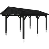 SKANHOLZ Fichtelberg Einzelcarport 3,17 x 5,66 m anthrazit inkl. Pfostenanker