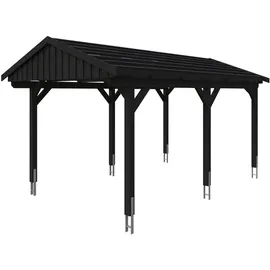 SKANHOLZ Fichtelberg Einzelcarport 3,17 x 5,66 m anthrazit inkl. Pfostenanker
