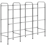 vidaXL Schwerlastregal Stahl 145x33x116 cm silbern für 9 Kisten