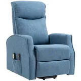 Homcom Sessel mit Aufstehhilfe, Blau (Farbe: Blau)