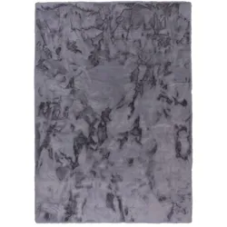 SCHÖNER WOHNEN-Kollektion Fellteppich Tender 120 x 180 cm Polyester Grau Anthrazit