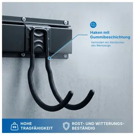 Dönges Wandhalterung Metall/Kunststoff 4 x 40 cm schwarz