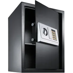 TECTAKE Elektronischer Safe Tresor mit Schlüssel und Einlegeboden inkl. Batterien