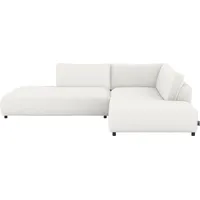 Ecksofa MUSTERRING "Lucia", weiß, B:304cm H:81cm T:224cm, 100% Polyester, Sofas, mit großem Longchair, verschiedene Farben, B304 x T224 cm