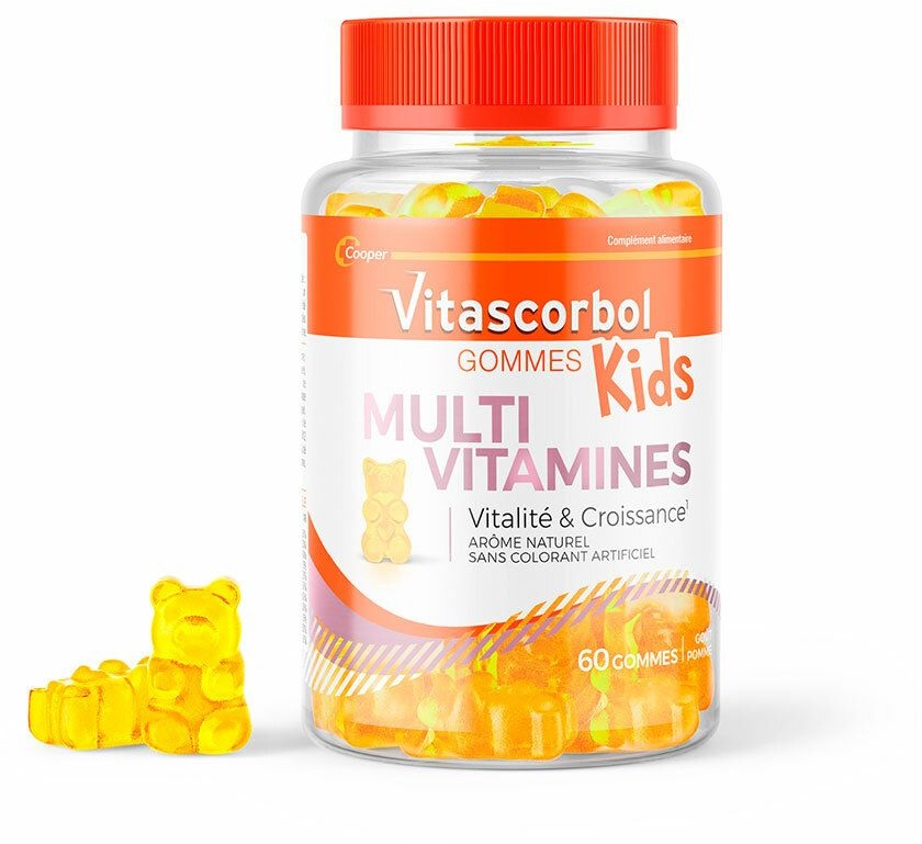 VITASCORBOL Gommes Multivitamines Kids - Complément alimentaire - Boîte de 60 gommes 60 pc(s) Gummies