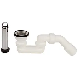 Siphon KIRCHHOFF, weiß, Kunststoff, Siphons, Standrohrventil, 1 1/2", mit Siphon