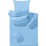 Erwin Müller Bettwäsche Bettwäsche "Rosenheim", Seersucker, Uni blau