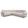 beautysofa Eckcouch Polyester 295 cm 3-Sitzer Beige