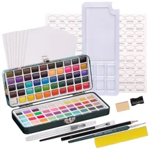 Playtastic Aquarellfarben-Set 100 St. Metallbox