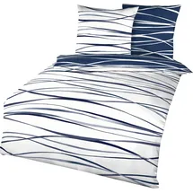 KAEPPEL Motion Mako-Satin marine 155 x 220 cm + 80 x 80 cm