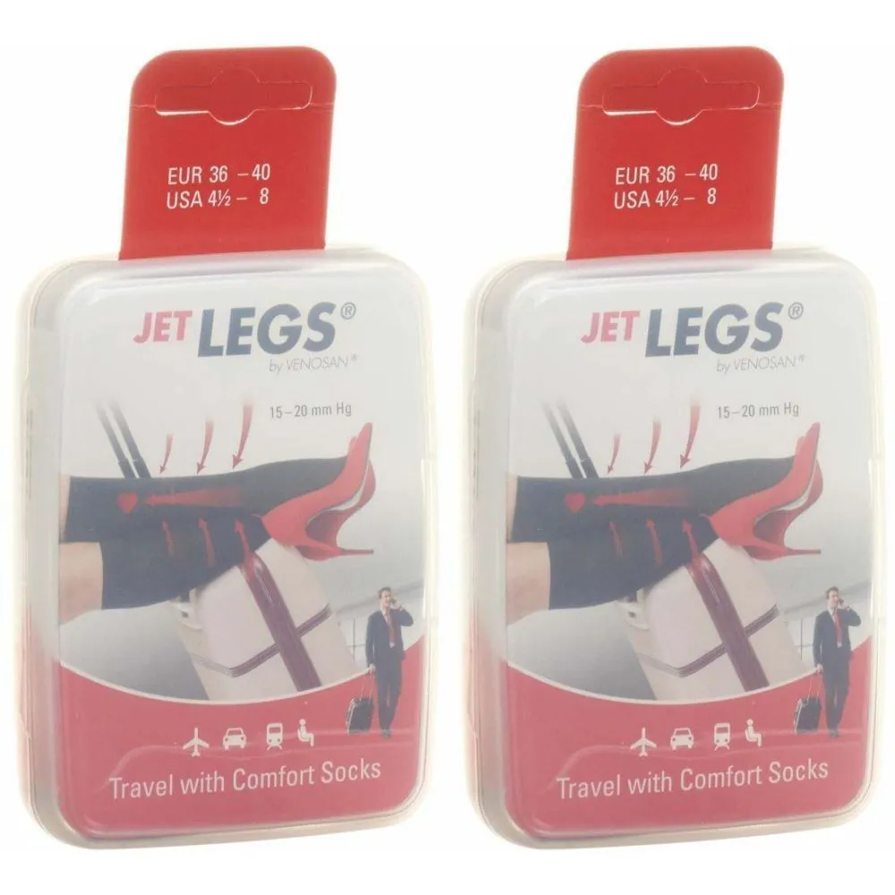 JET Legs® Travel Socks 41-45 black