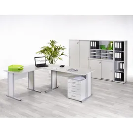 MÖBELPARTNER Serie 4000 Aktenschrank 100 x 39,5 x 152,8 cm grau