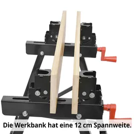 Hecht Werkbank Holz/Metall 650 x 120 x 16 mm braun klappbar